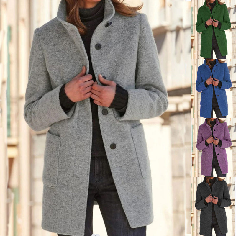 Damen Wollmantel elegant warm Winterjacke modisch-Luzern Mode