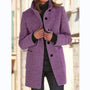 Damen Wollmantel elegant warm Winterjacke modisch-Helllila-S-Luzern Mode