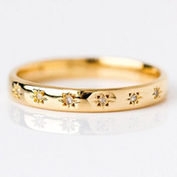 Goldener Ring | Zirkonia Klassisch Stilvoll Schlank Vielseitig Langlebig-6-Luzern Mode