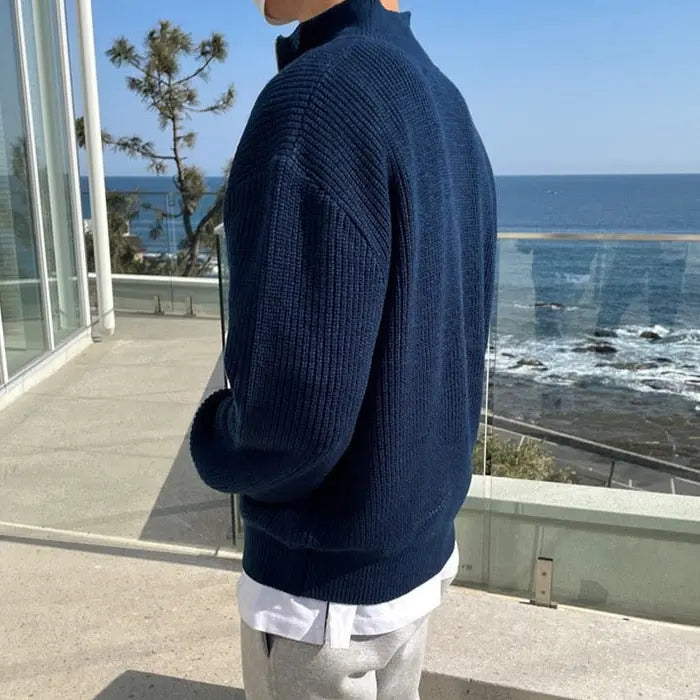 Herren Strickpullover mit Reißverschluss für Herbst/Winter-Luzern Mode