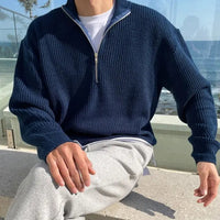 Herren Strickpullover mit Reißverschluss für Herbst/Winter-Luzern Mode