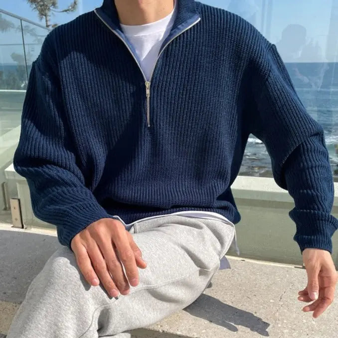 Herren Strickpullover mit Reißverschluss für Herbst/Winter-Luzern Mode
