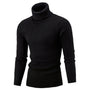 Herren Rollkragenpullover Strickmode Winter Warm Trend-Schwarz-S-Luzern Mode