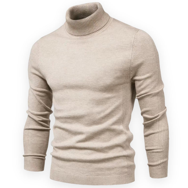 Herren Rollkragenpullover aus Kaschmir für kalte Tage-Braun-S-Luzern Mode