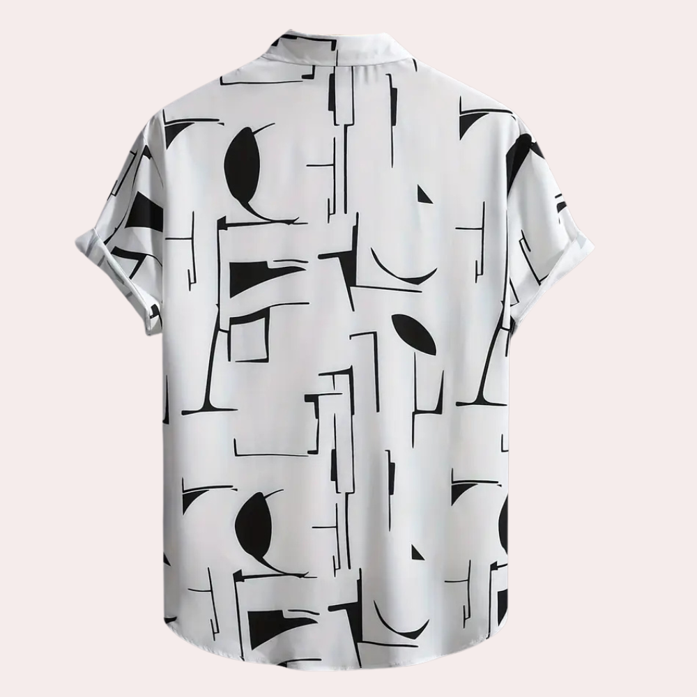 Herrenhemd mit Grafikdruck - Modernes Design Hemd-Luzern Mode
