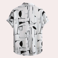 Herrenhemd mit Grafikdruck - Modernes Design Hemd-Luzern Mode