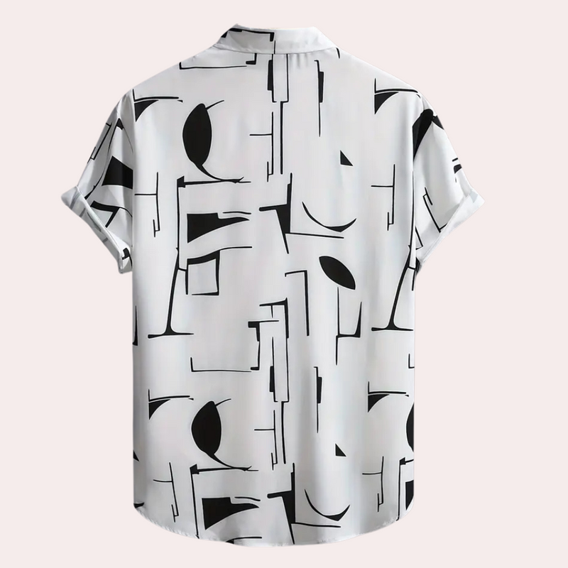 Herrenhemd mit Grafikdruck - Modernes Design Hemd-Luzern Mode