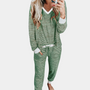 Gestreifte Pyjamahose Damen - Bequeme Nachtwäsche kaufen-Grün-XS-Luzern Mode