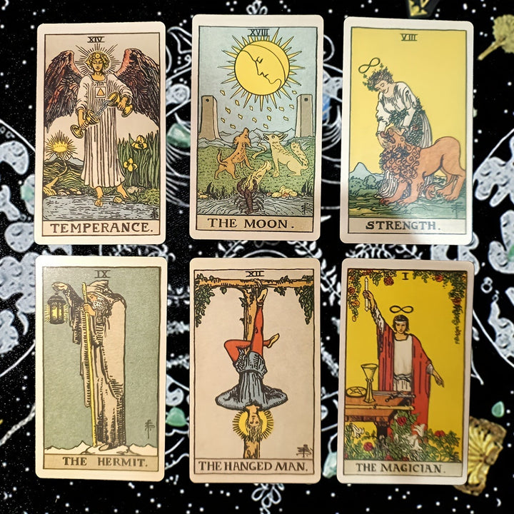 Tarotkarten | Set | Symbolisch | Lehrreich | Mystisch | Geschenk | 78-teilig-Luzern Mode