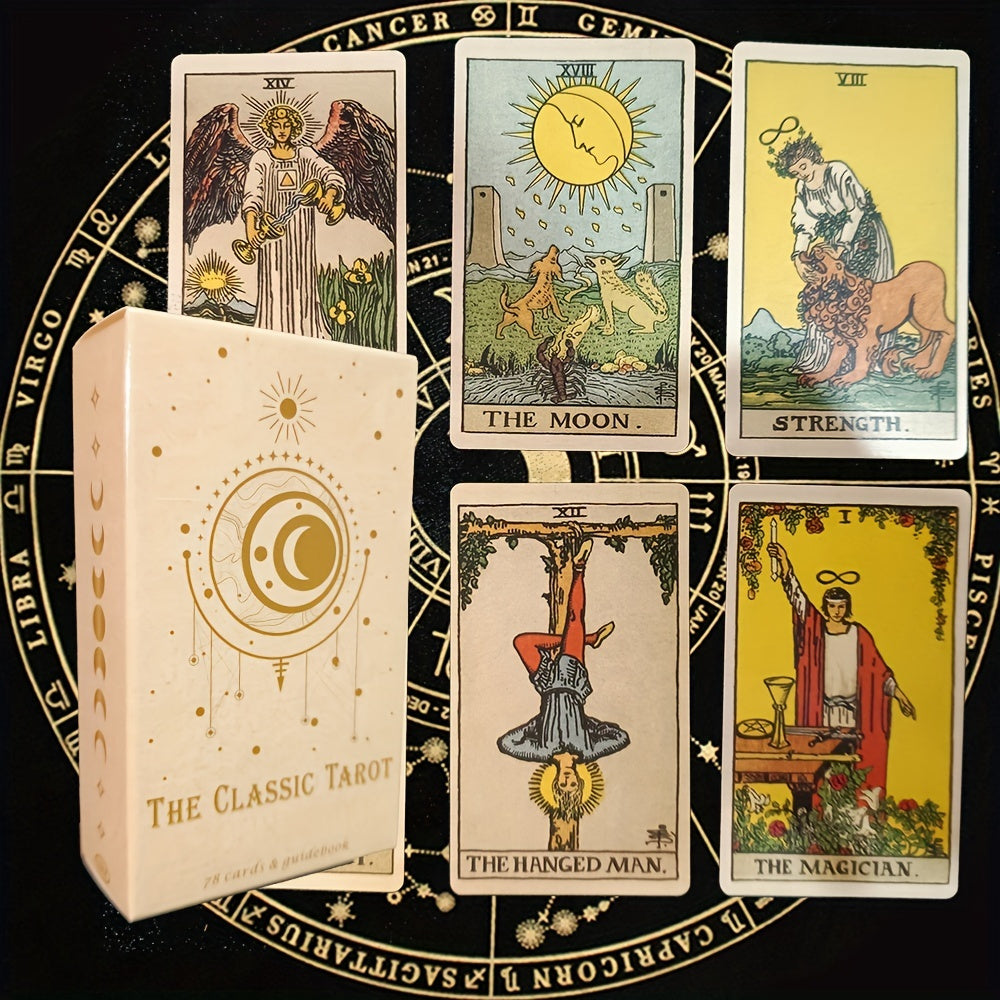 Tarotkarten | Set | Symbolisch | Lehrreich | Mystisch | Geschenk | 78-teilig-Luzern Mode