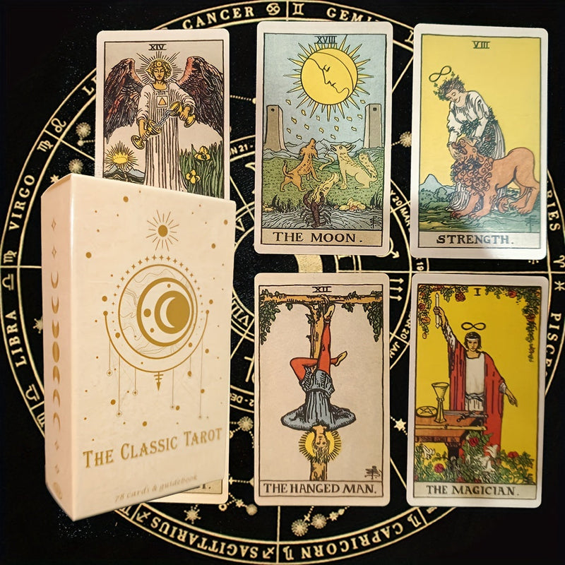 Tarotkarten | Set | Symbolisch | Lehrreich | Mystisch | Geschenk | 78-teilig-Luzern Mode