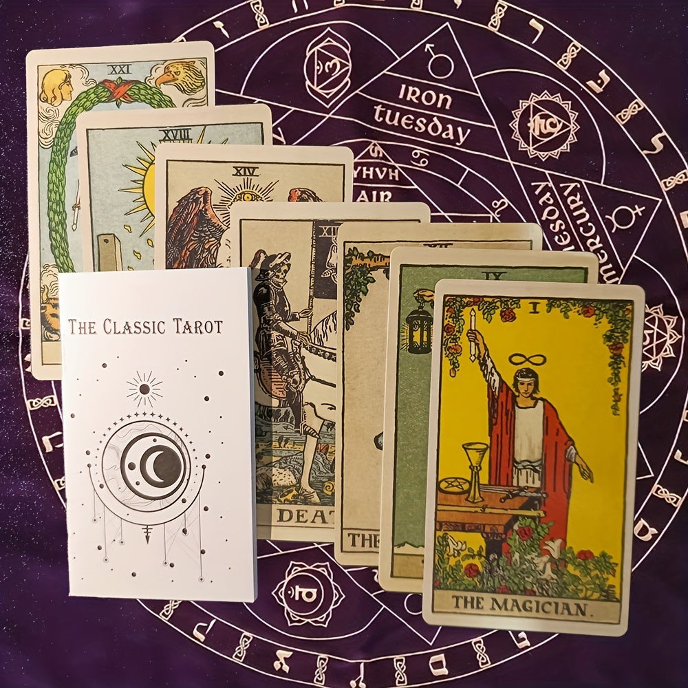 Tarotkarten | Set | Symbolisch | Lehrreich | Mystisch | Geschenk | 78-teilig-Luzern Mode