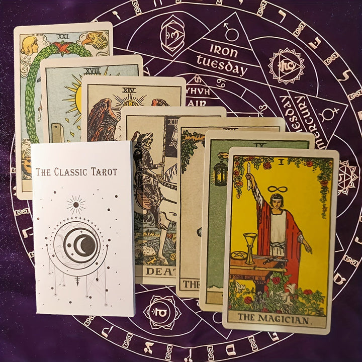 Tarotkarten | Set | Symbolisch | Lehrreich | Mystisch | Geschenk | 78-teilig-Luzern Mode