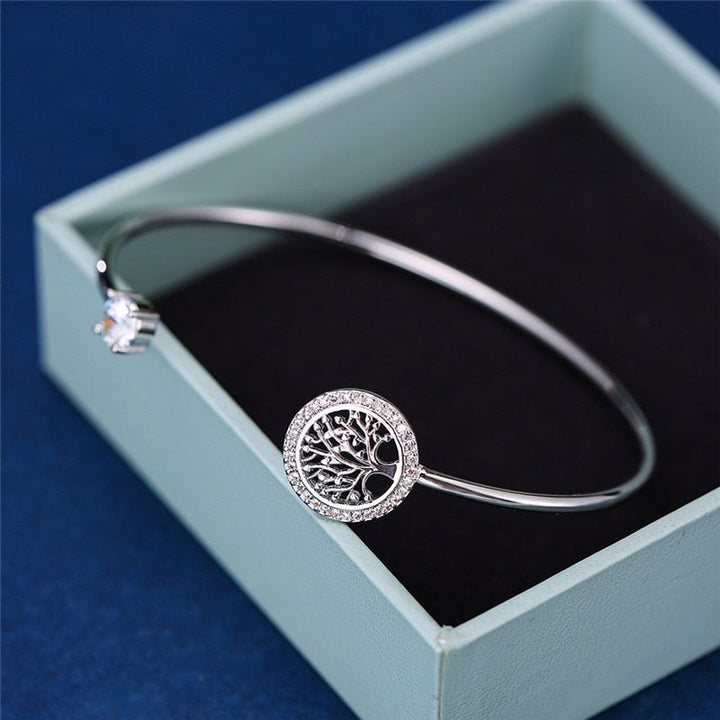 Damen-Armband | Lebensbaum | Verstellbar | Klassisch | Stilvoll-Silber-Luzern Mode