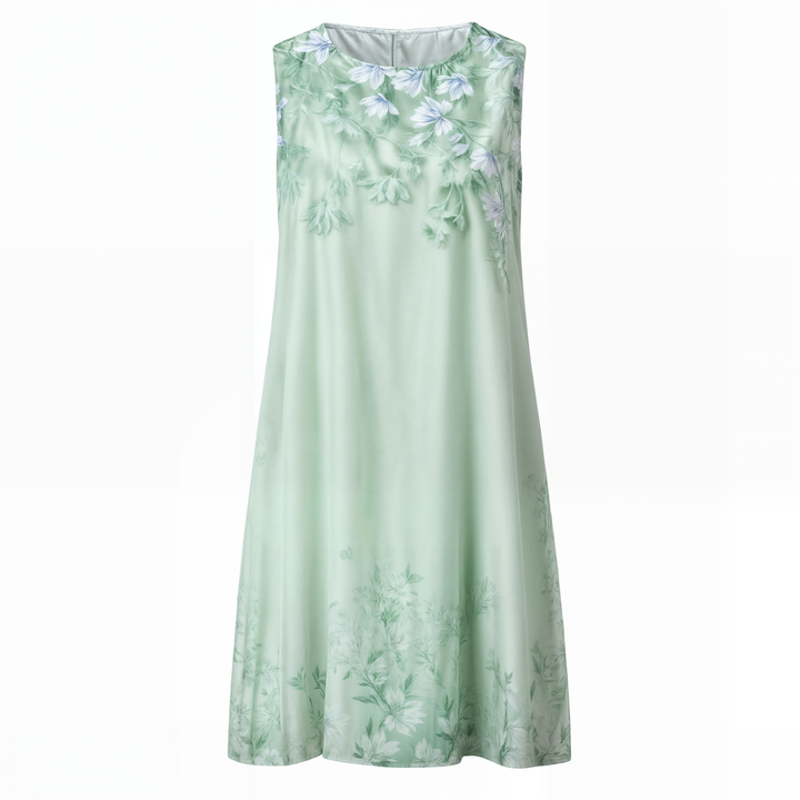 Kleid mit Blumenmuster | Knielang | Locker | Kurzarm | Rundhals-Luzern Mode