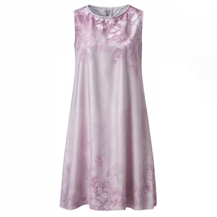 Kleid mit Blumenmuster | Knielang | Locker | Kurzarm | Rundhals-Luzern Mode