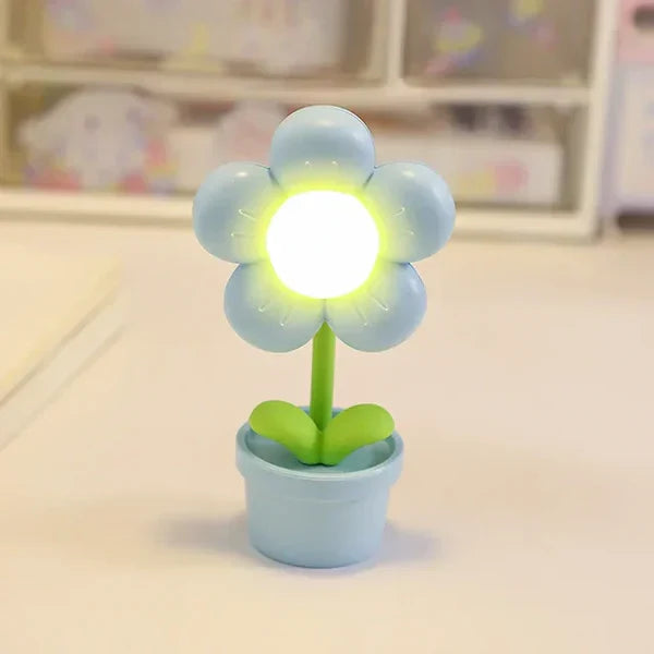 Tischlampe | Beruhigend Blumen Stilvoll Vielseitig Langlebig Stimmungsvol-Blau-Luzern Mode