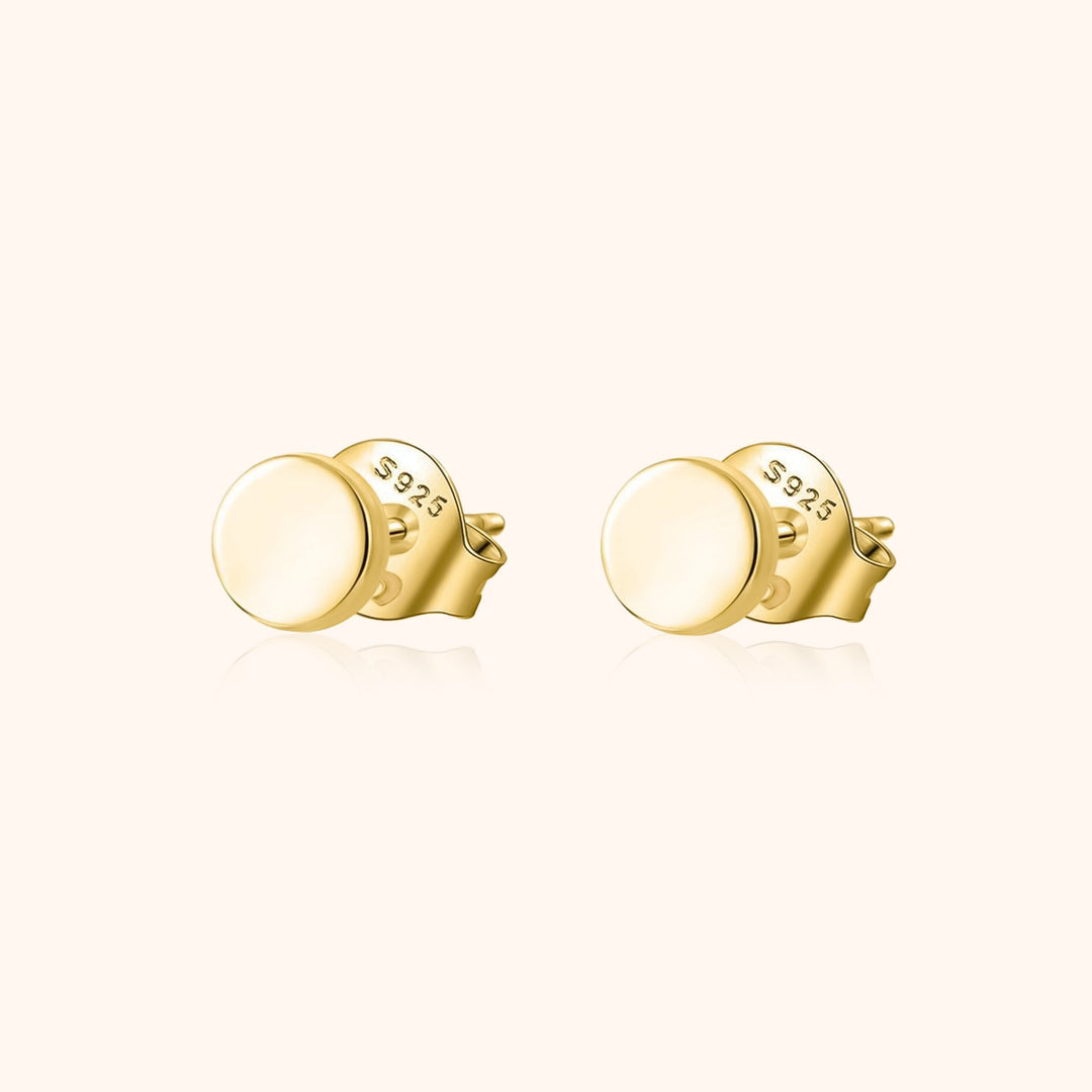 Ohrstecker | Rund Dezent Sterling-Silber Langlebig Vielseitig Stilvoll-Gold-Luzern Mode
