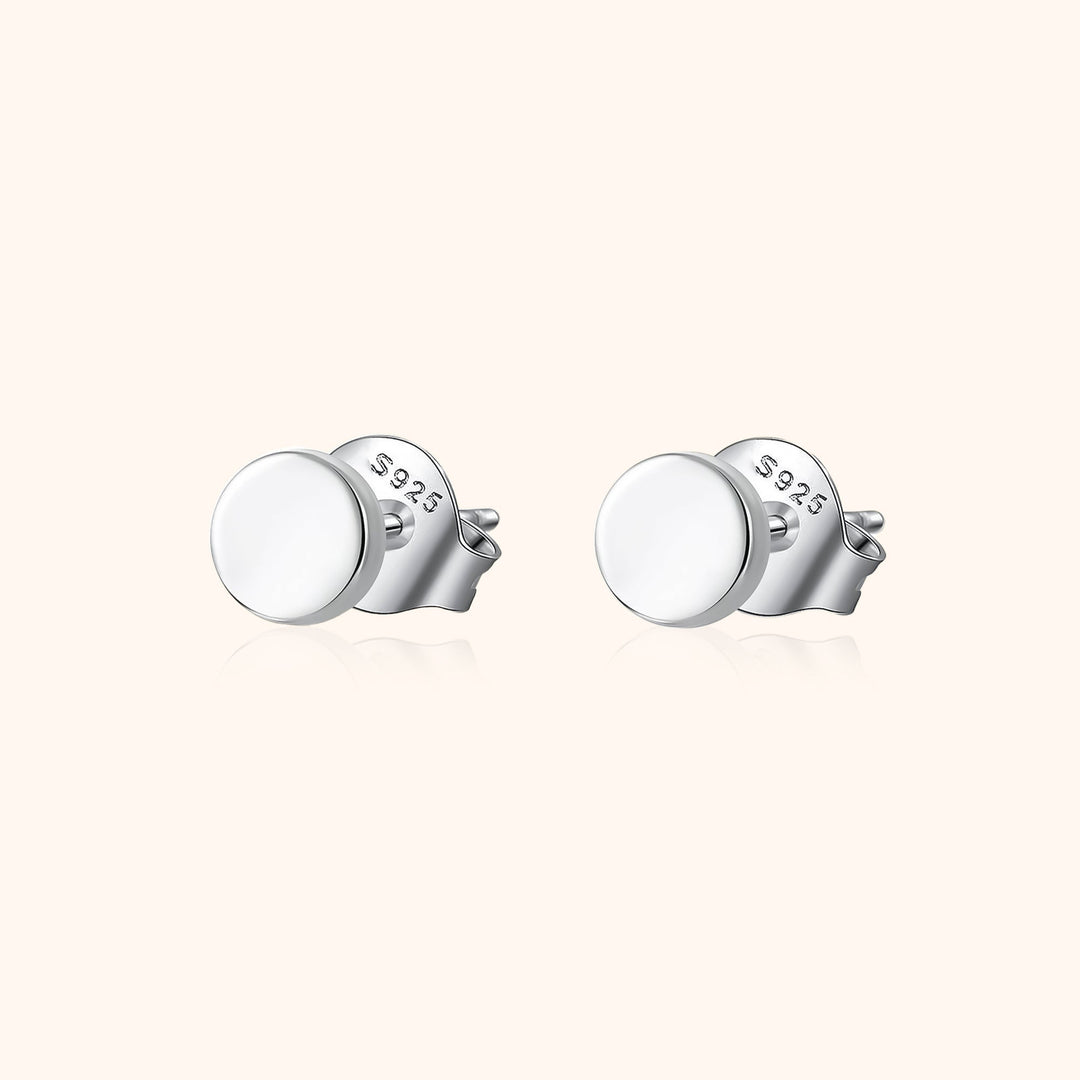 Ohrstecker | Rund Dezent Sterling-Silber Langlebig Vielseitig Stilvoll-Silber-Luzern Mode