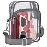 Klarer Stadion Rucksack - Transparent, Praktisch, Leicht-Grau-Luzern Mode