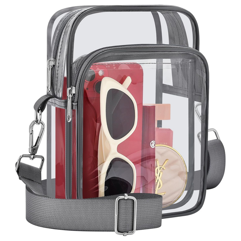 Klarer Stadion Rucksack - Transparent, Praktisch, Leicht-Grau-Luzern Mode