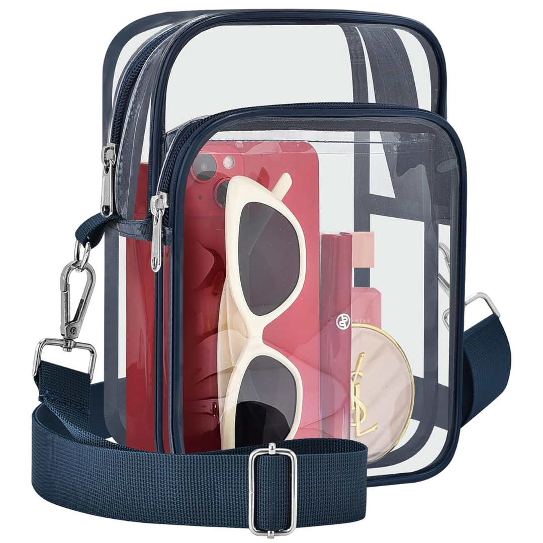 Klarer Stadion Rucksack - Transparent, Praktisch, Leicht-Marineblau-Luzern Mode