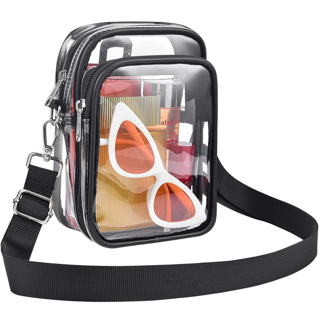 Klarer Stadion Rucksack - Transparent, Praktisch, Leicht-Schwarz-Luzern Mode
