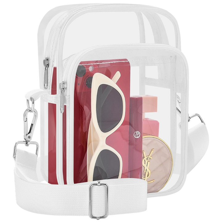 Klarer Stadion Rucksack - Transparent, Praktisch, Leicht-Weiß-Luzern Mode