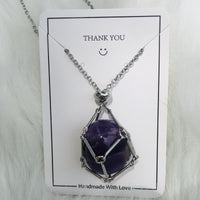 Halskette für Damen | Natürlicher Kristall | Silber | Gold | Stilvoll-Amethyst-Silber-Luzern Mode