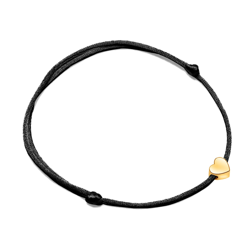 Armband | Herzanhänger Stilvoll Silber Langlebig Gold Vielseitig Liebe-Gold-Schwarz-Luzern Mode