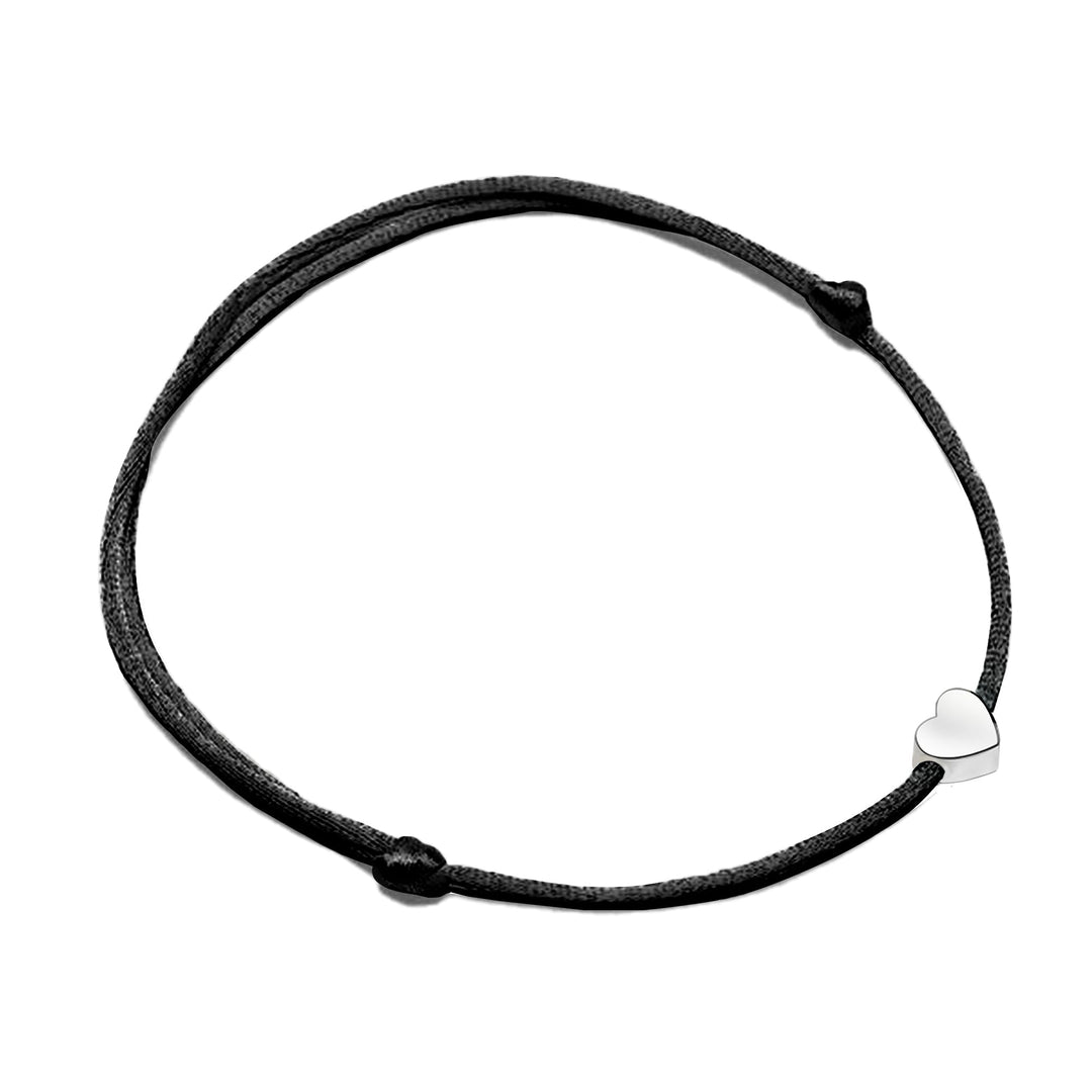 Armband | Herzanhänger Stilvoll Silber Langlebig Gold Vielseitig Liebe-Silber-Schwarz-Luzern Mode