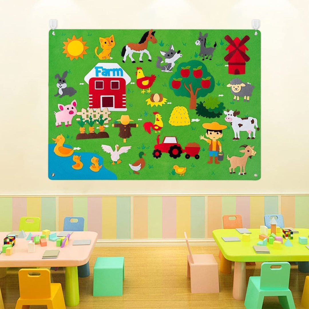 Filzspielbrett | Lernspielzeug für Kleinkinder Kreativ Langlebig Wiederverwendbar-Luzern Mode