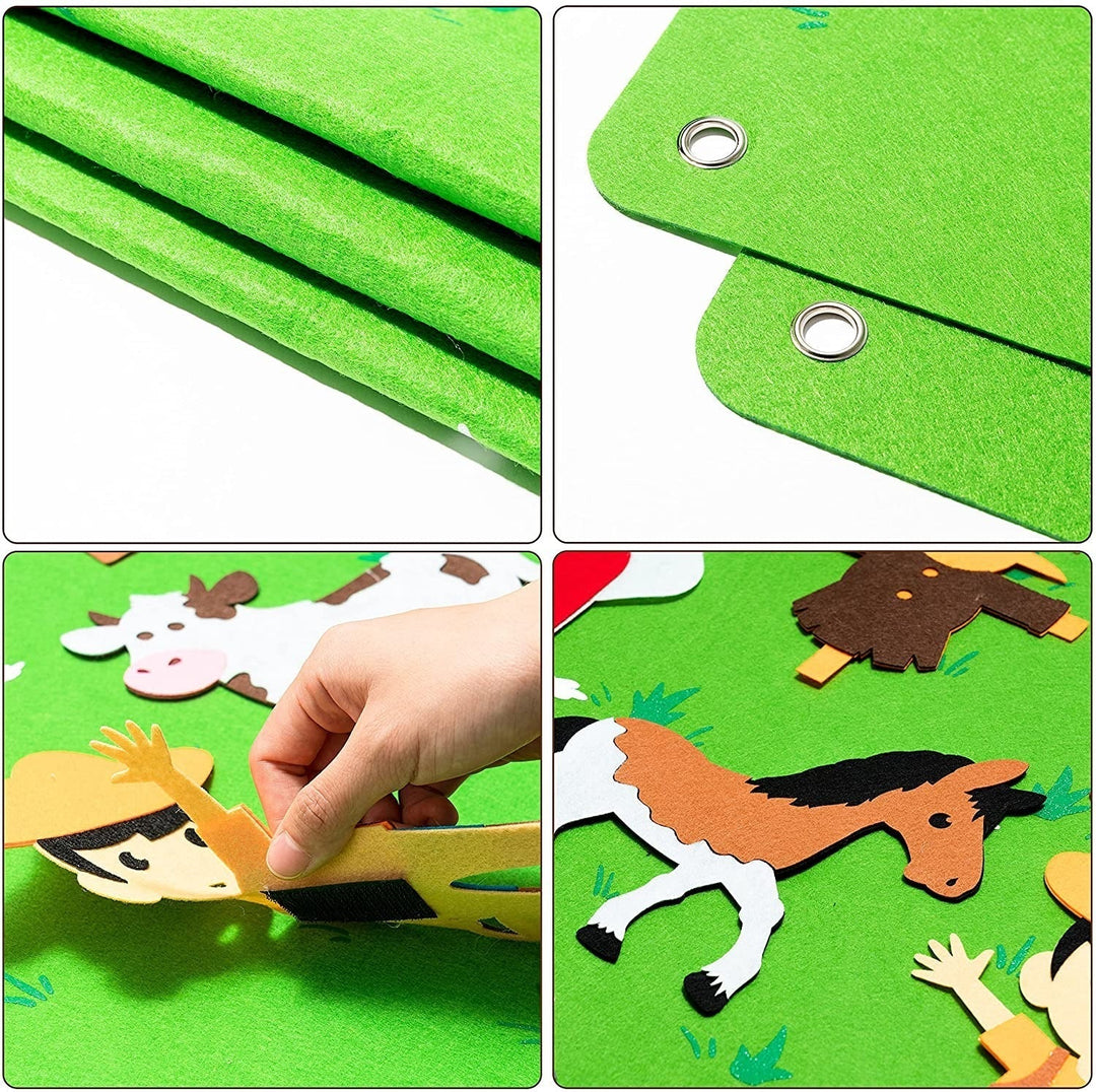 Filzspielbrett | Lernspielzeug für Kleinkinder Kreativ Langlebig Wiederverwendbar-Luzern Mode