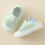 Atmungsaktive Kinder Sneaker mit Stretch und Komfortsohle-Grün-13 (9-12 Monate)-Luzern Mode