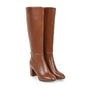Hochwertige Damen Stiefelette aus Leder mit Absatz-Braun-35-Luzern Mode