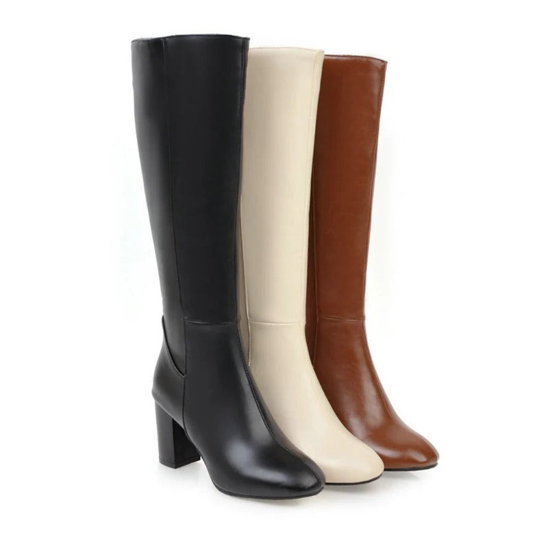 Hochwertige Damen Stiefelette aus Leder mit Absatz-Luzern Mode