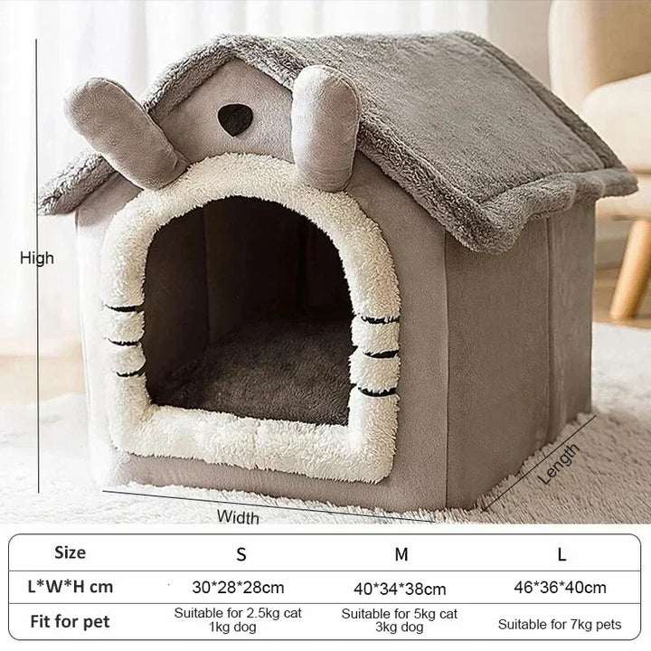 Indoor Hundenhok | Weich Komfortabel Grau Waschbar Sicher Warm Knusprig-Luzern Mode
