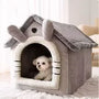 Indoor Hundenhok | Weich Komfortabel Grau Waschbar Sicher Warm Knusprig-Grau-S-Luzern Mode