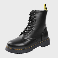 Damen Schnürstiefel Lederoptik - Modische Boots kaufen-Luzern Mode