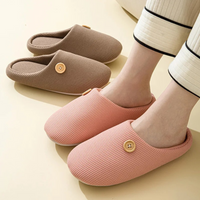 Memory Foam Hausschuhe mit Knopf für Damen und Herren-Luzern Mode