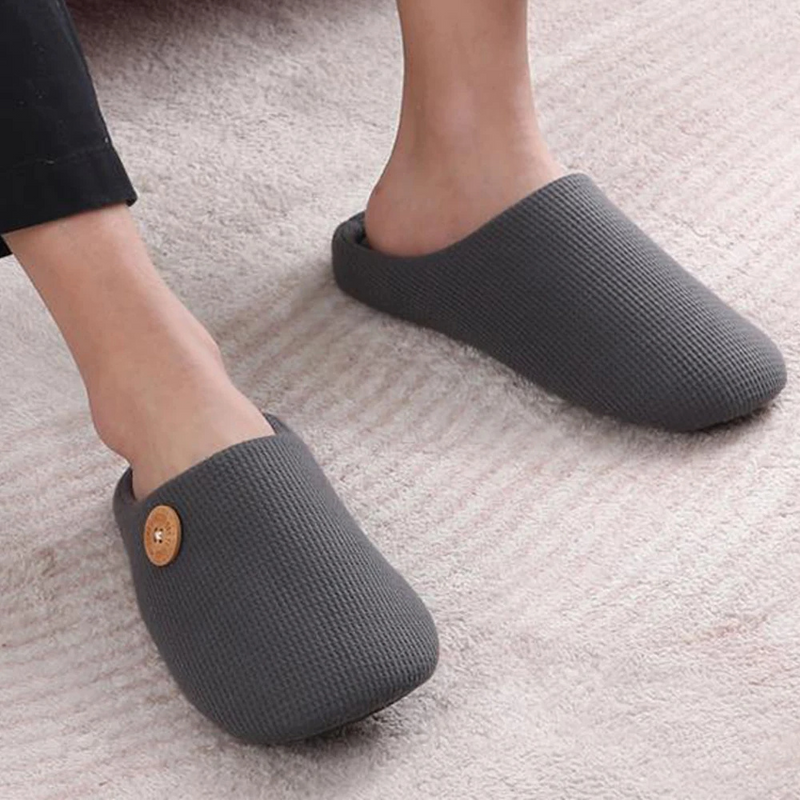 Memory Foam Hausschuhe mit Knopf für Damen und Herren-Luzern Mode