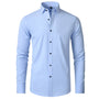 Herren Businesshemd Slim Fit - Elegantes Langarmhemd-Hellblau-38-Luzern Mode