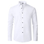 Herren Businesshemd Slim Fit - Elegantes Langarmhemd-Weiß-38-Luzern Mode