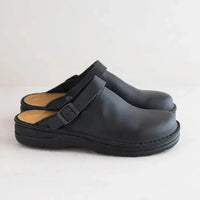 Herren Gartenclogs | Lederlook | Robust | Einsteig | Unterstützende Sohle-Schwarz-39-Luzern Mode