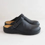 Herren Gartenclogs | Lederlook | Robust | Einsteig | Unterstützende Sohle-Schwarz-39-Luzern Mode