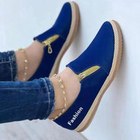 Damen Sneakers | Slip-On | Gummi Sohle | Veganes Leder | Sportlich-Schwarz-35-Luzern Mode