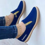 Damen Sneakers | Slip-On | Gummi Sohle | Veganes Leder | Sportlich-Schwarz-35-Luzern Mode