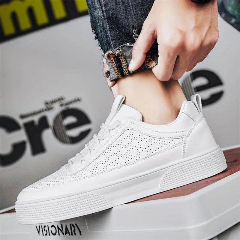 Herren Sneaker Leder Atmungsaktiv Bequem Rutschfest-Luzern Mode