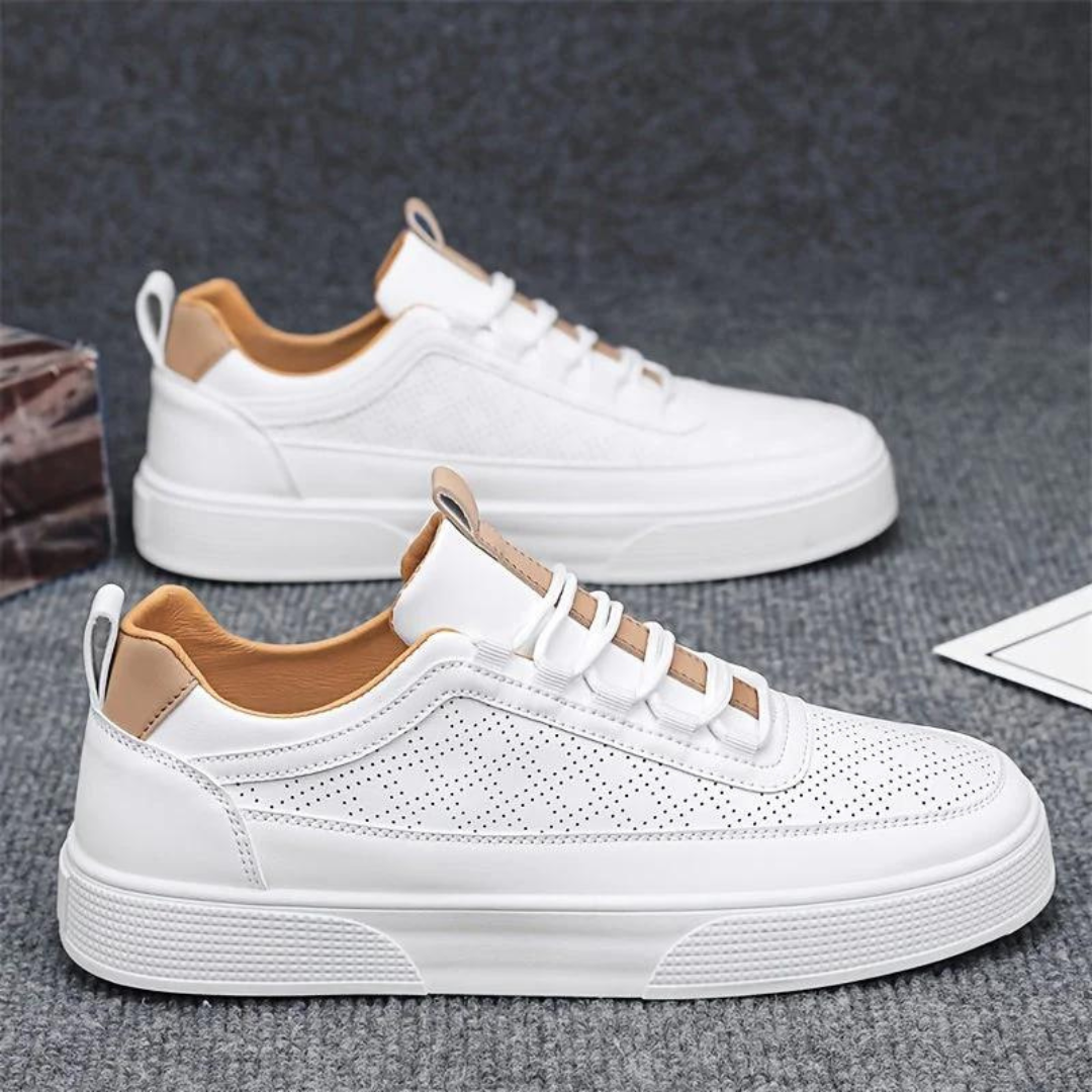 Herren Sneaker Leder Atmungsaktiv Bequem Rutschfest-Luzern Mode