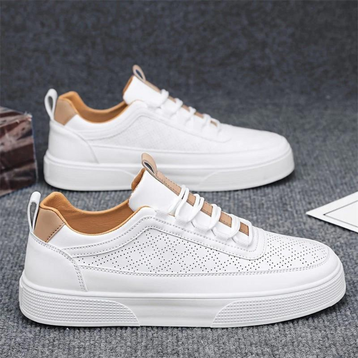 Herren Sneaker Leder Atmungsaktiv Bequem Rutschfest-Luzern Mode